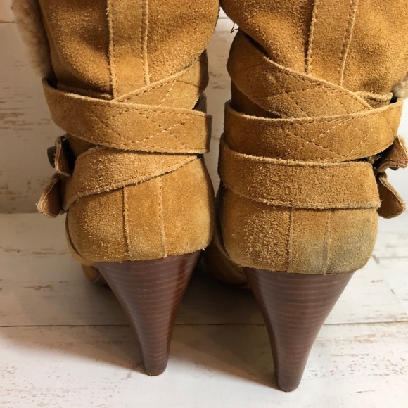 Nine West Suede Leather Cruzal1 Heeled Boots - Picture 5 of 8